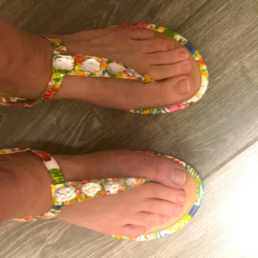Floral bling sandal